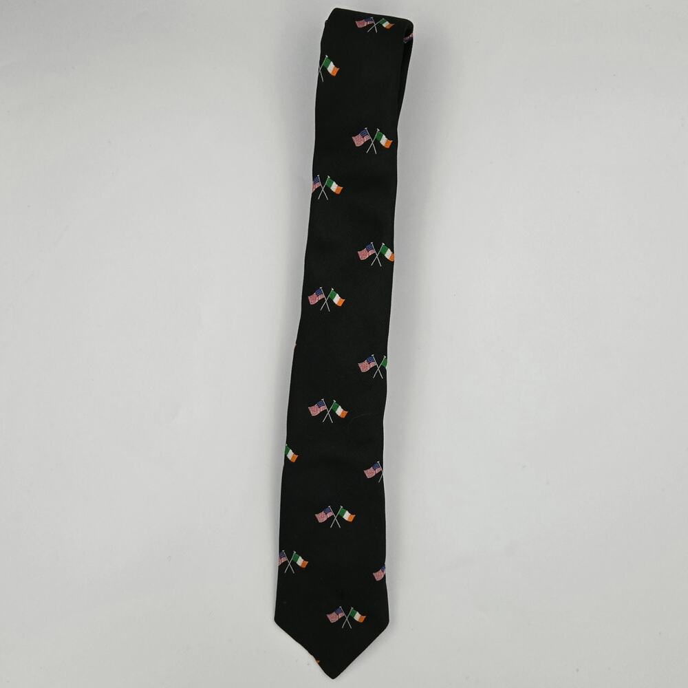 CTC Skinny American and Irish Flags Necktie Made in Ireland